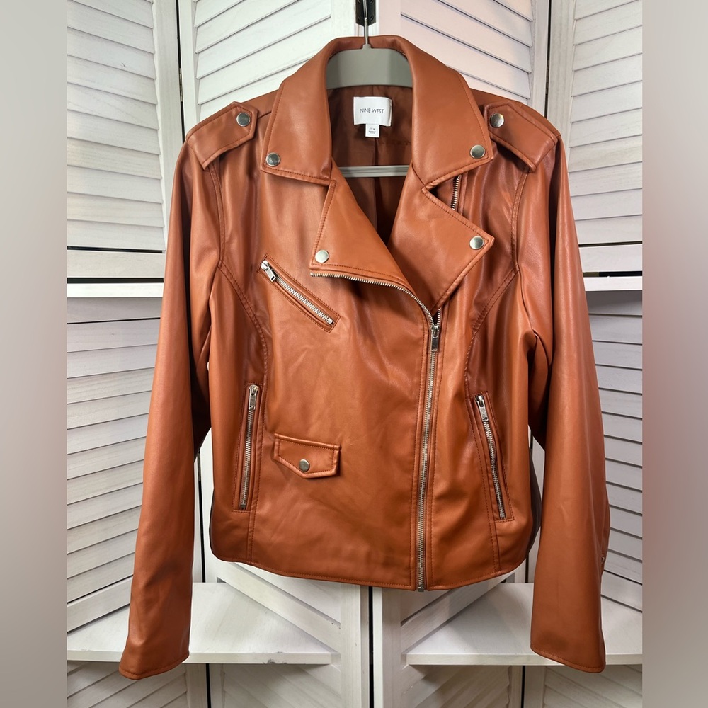 NWOT NINE WEST FAUX LEATHER JACKET